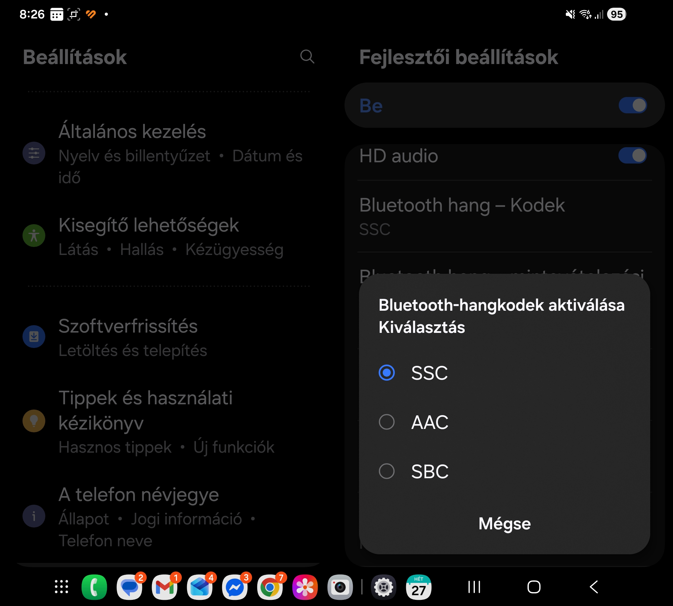 A különböző kodekek nagyban befolyásolják a zenehallgatás minőségét.